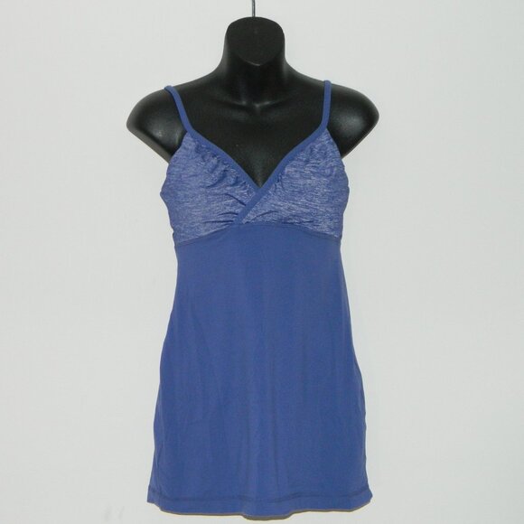 3 for/ $25 Lululemon Purple Long Workout Halter Tank Top Size 10 - Picture 2 of 16